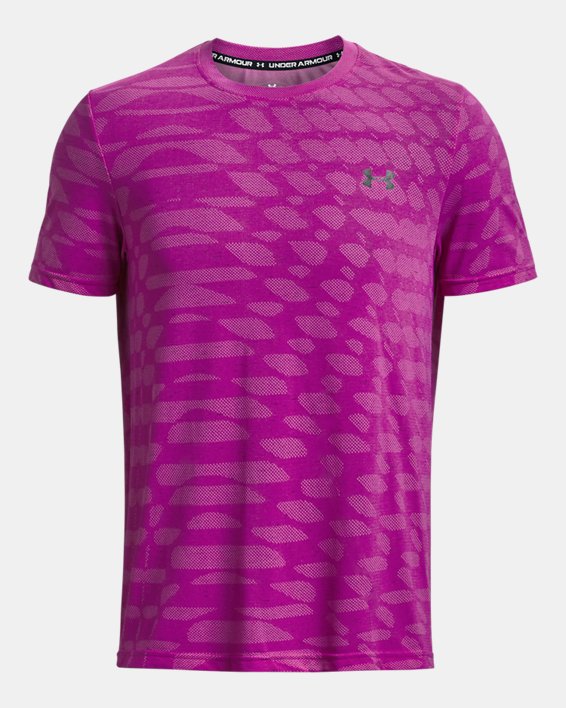 Camiseta de manga corta UA Seamless Ripple para hombre, Purple, pdpMainDesktop image number 4